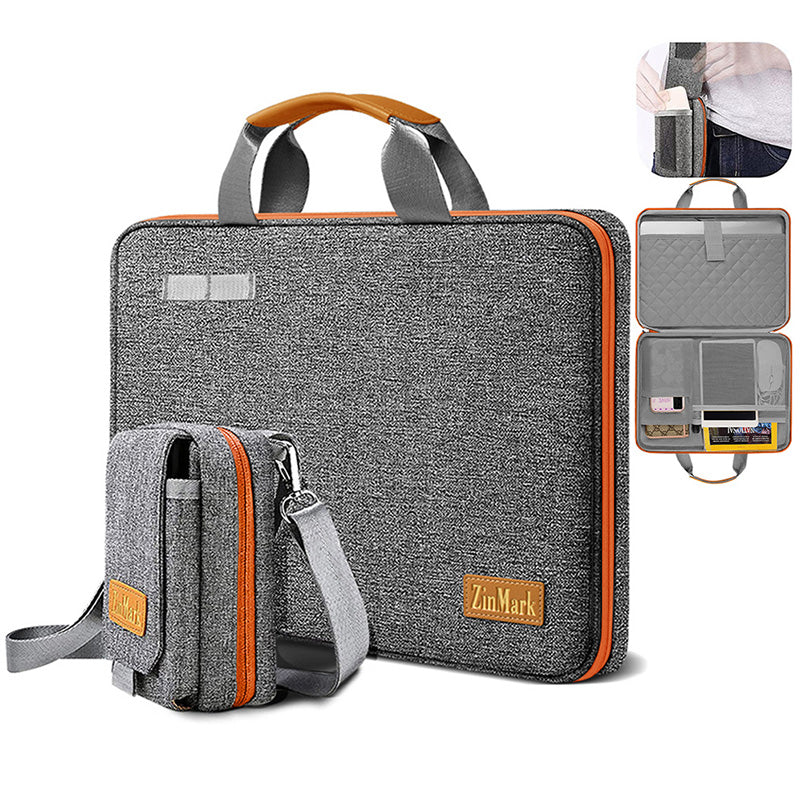 ZinMark Laptop Case 15.6 Inch Briefcase with Detachable Belt Bag, Compatible Most Popular 15.6 Inch Notebooks Chromebooks
