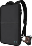 ZINZ Slim Expandable Laptop Backpack 17 inch Travel Business Backpack Water Resistant Daypack Bookpack for Most 17 inch NoteBooks,Black