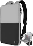 ZINZ Slim Expandable Laptop Backpack 17 inch Travel Business Backpack Water Resistant Daypack Bookpack for Most 17 inch NoteBooks,Black