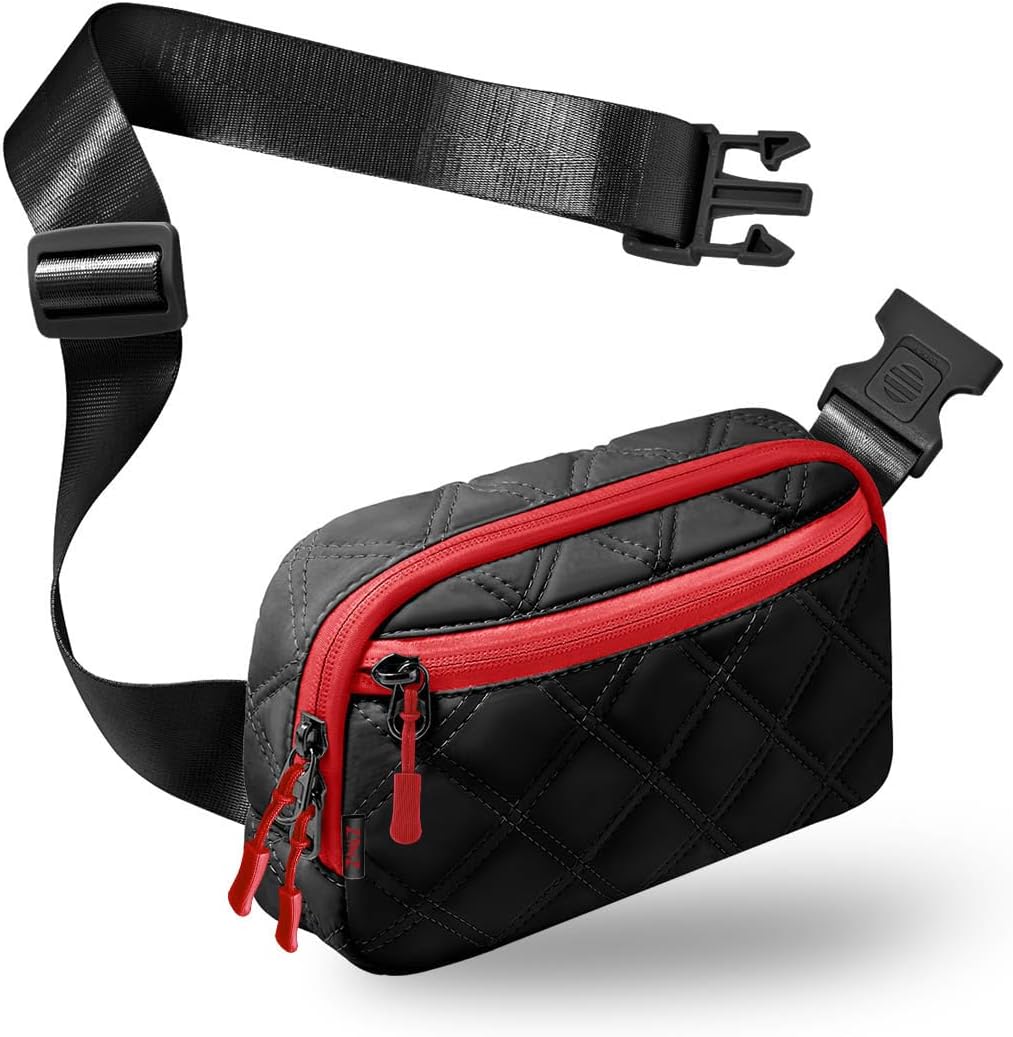 ZINZ Fanny Packs Waist Belt Bags for Travel and Daily Use, Crossbody Bum Hip Bag for Women and Men,Black