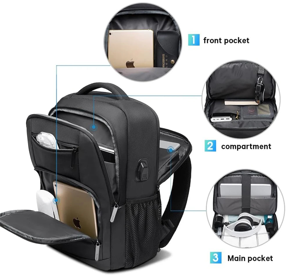 BANGE Carry-on Travel Backpack Fit 15.6 Inch Laptop Backpacks for Men and Women, Teenager School Bags