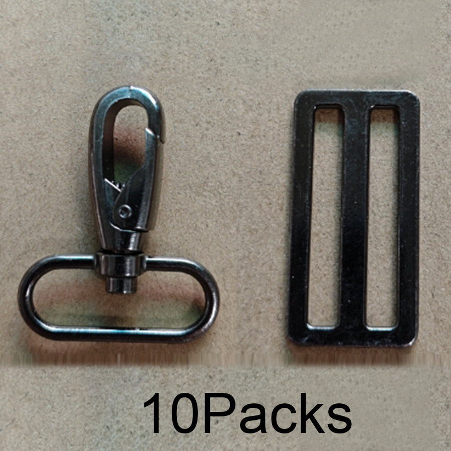 ZINZ zinc alloy hook and buckle adjustment buckle set is suitable for shoulder straps, bag straps, etc.