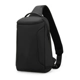 Sling Crossbody Bag Fits 12inch iPad Shoulder Messenger Bags Male Waterproof USB Recharging Sling bag