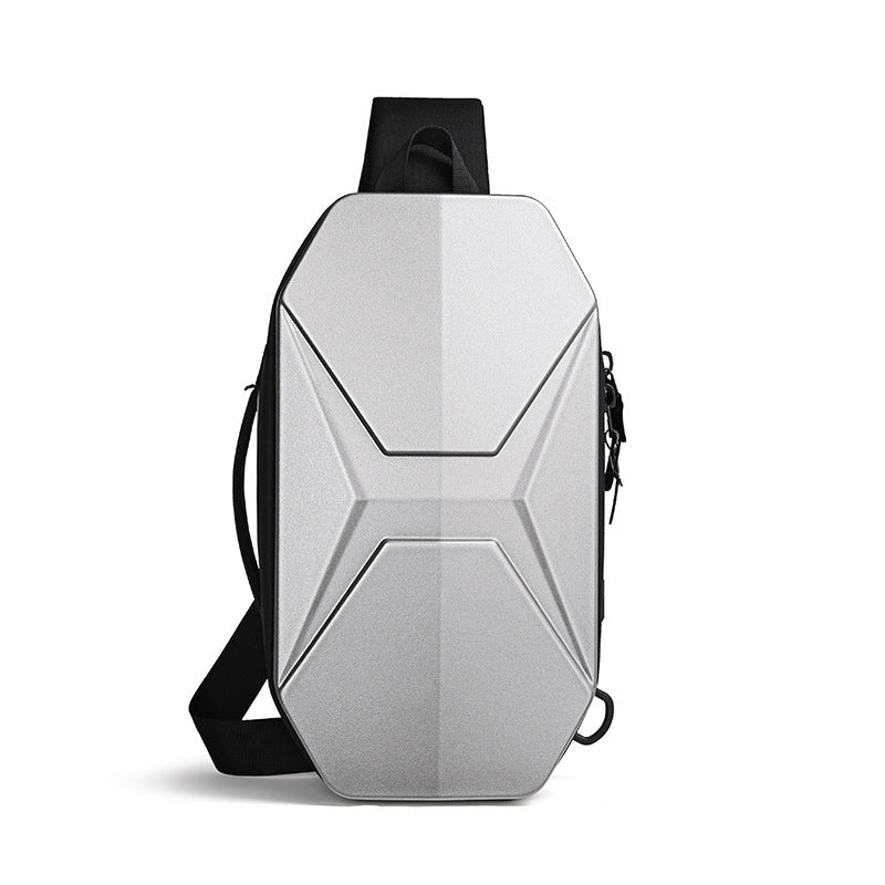 Sling Bag Hard Shell Crossbody Bag Waterproof Short Trip USB Charging Port Teenage 10L