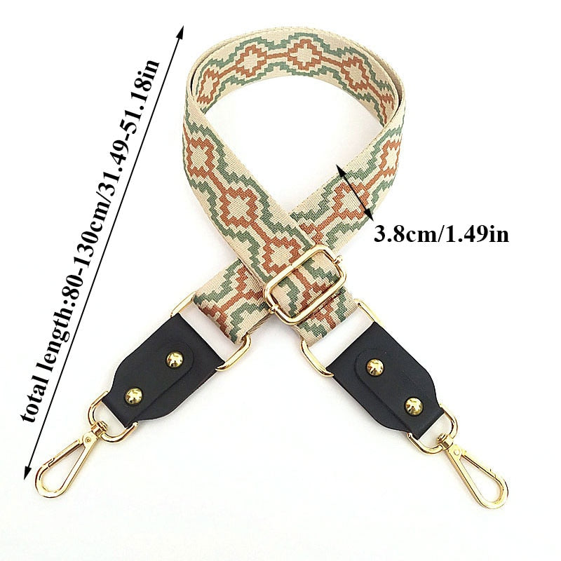 1PC Bag Strap Women Colored Straps For Crossbody Messenger Shoulder Bag Accessories Adjustable Embroidered Belts Straps