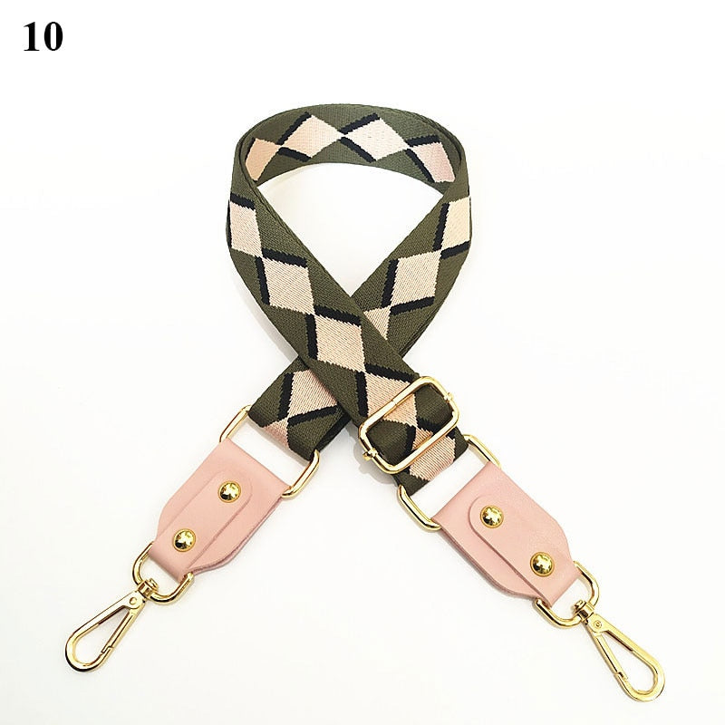 1PC Bag Strap Women Colored Straps For Crossbody Messenger Shoulder Bag Accessories Adjustable Embroidered Belts Straps