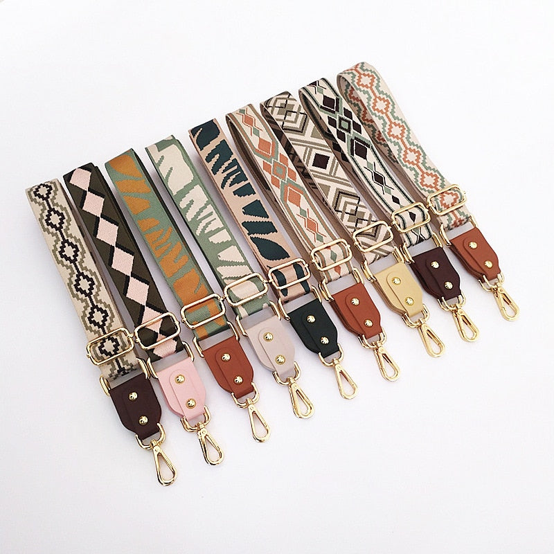 1PC Bag Strap Women Colored Straps For Crossbody Messenger Shoulder Bag Accessories Adjustable Embroidered Belts Straps