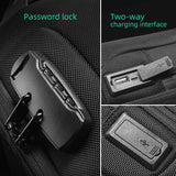 Sling Crossbody  Bag with TSA Anti-theft Lock Men Crossbody Bag Free-Charging Men Shoulder Bag