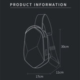 Hard Shell Sling Bag Crossbody Bag Travel Bag Waterproof Short Trip Chest Bag Pack for Men