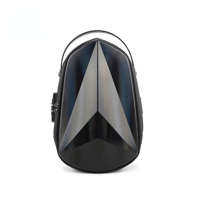 Hard Shell Sling Bag with Lock Anti-theft USB Charging Backpack