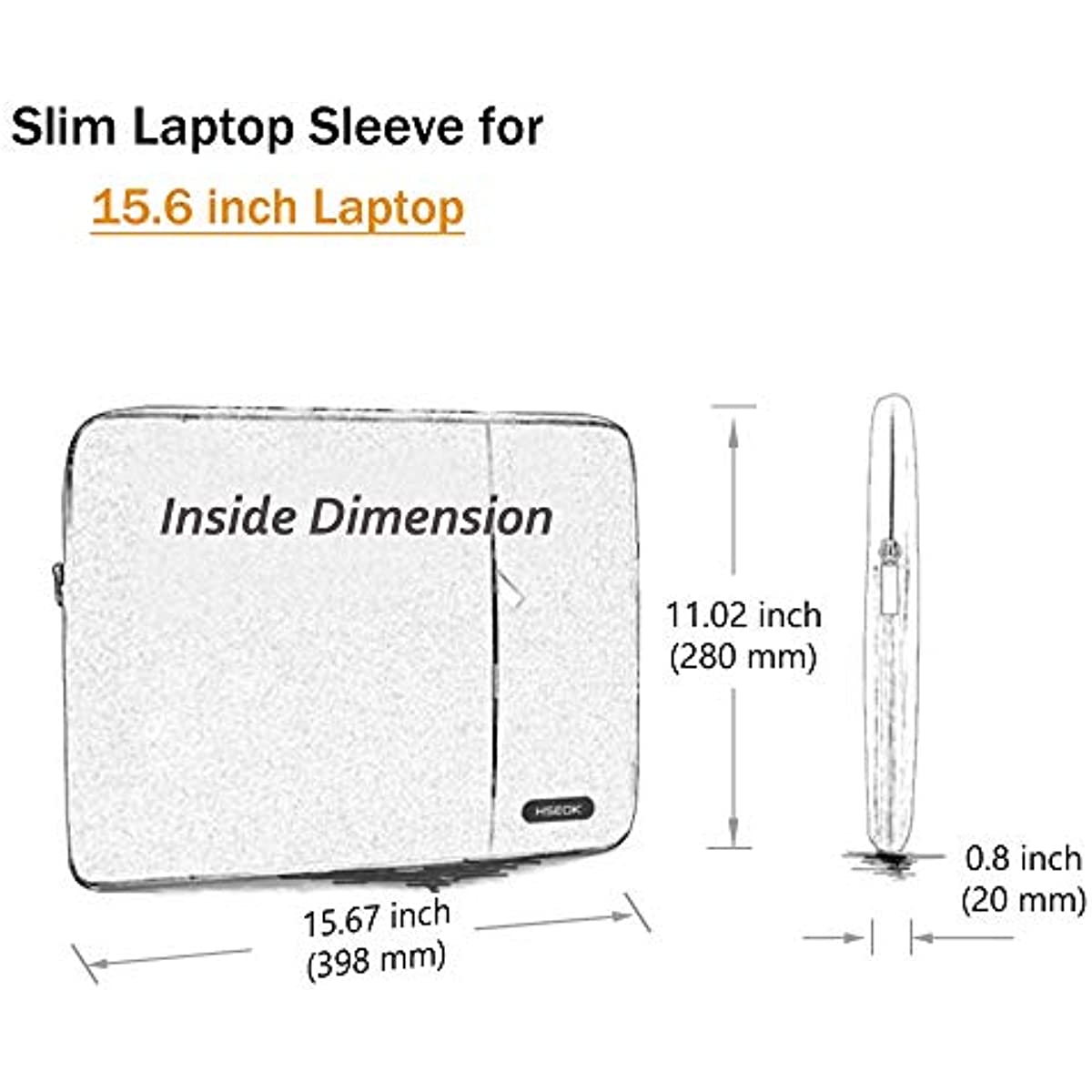 Laptop Case 13.3 14 15 15.6 16 Inch Sleeve Water Resistant Cover for MacBook Pro Air and Most Popular 13-16 inch Notebooks