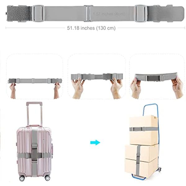 小物 Deuxieme Classe BAG STRAP ZINZ 2 PCS High Elastic Suitcase Belt Luggage Straps with