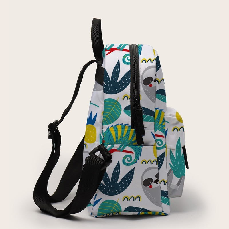 Mini Backpack with Side Pockets Pineapple Sloth School Backpack Backpacks for Girls