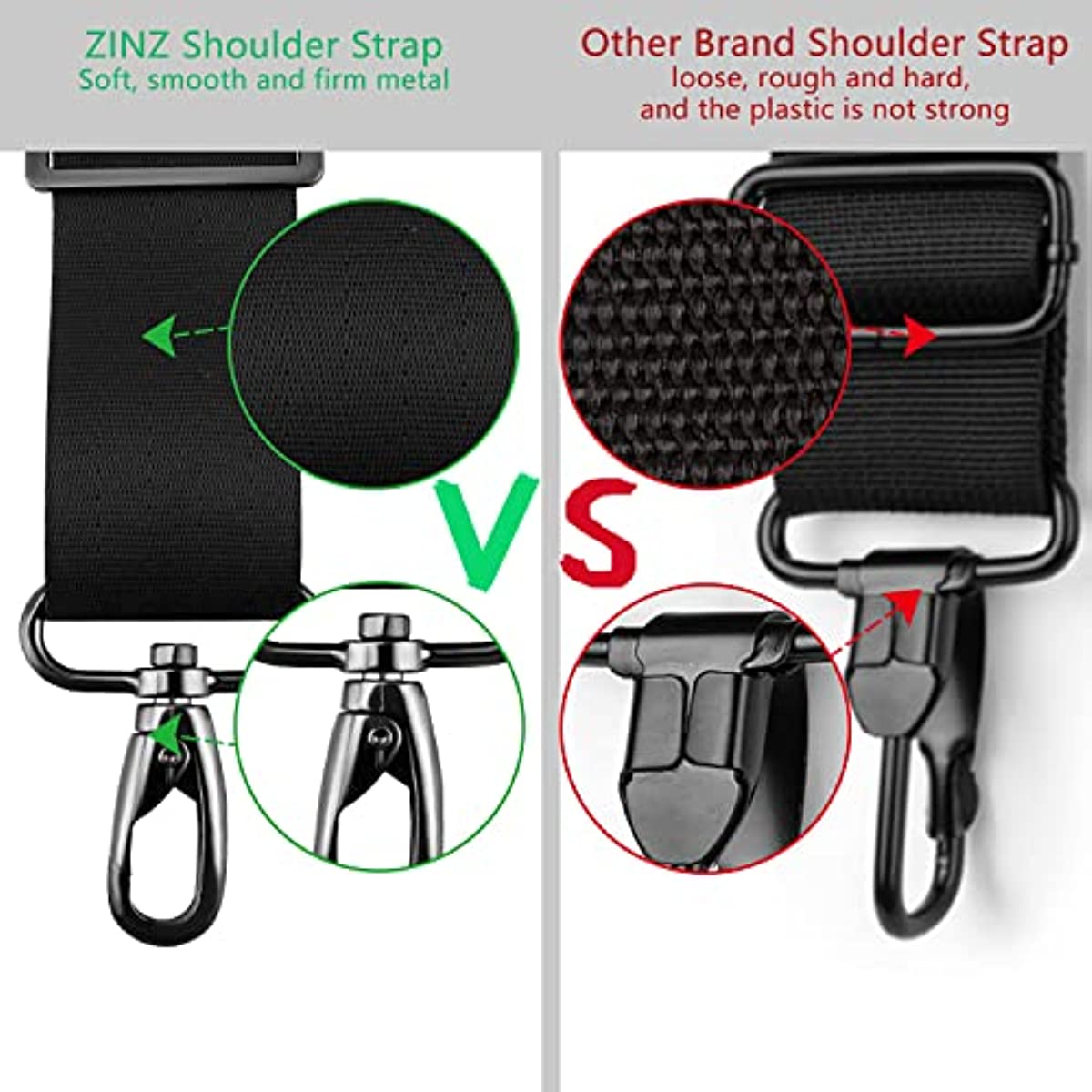 79 inch Universal Replacement Strap with Extra-thick Fixed Cushion Pad and Dual Claspsfor Laptop Bags, Luggage Bags, Camera, Crossbody (200cm)
