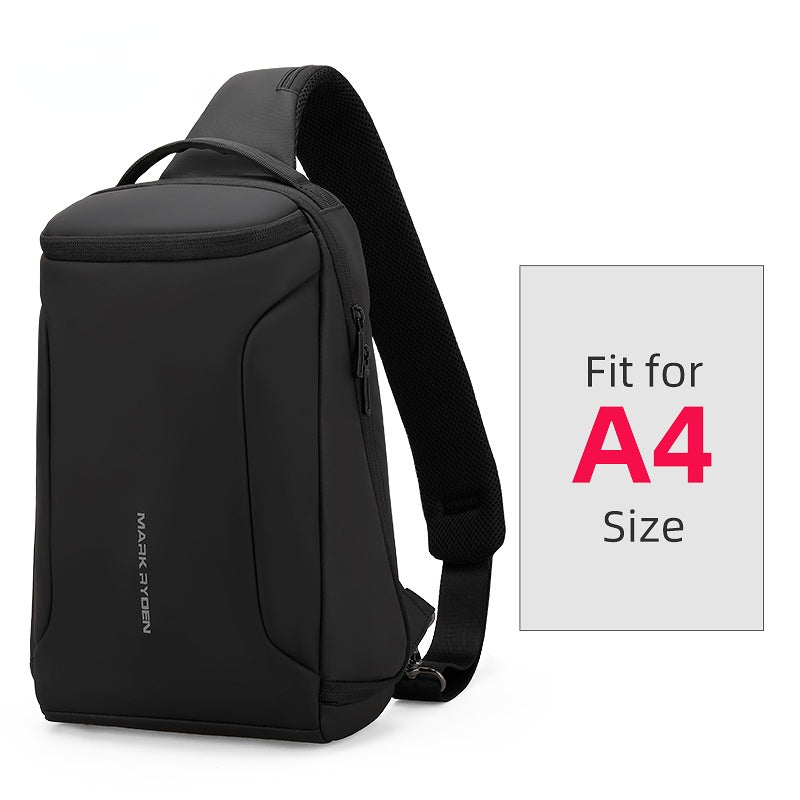 Sling Bag Fits 12inch iPad Shoulder Messenger Bags Male Waterproof USB Recharging