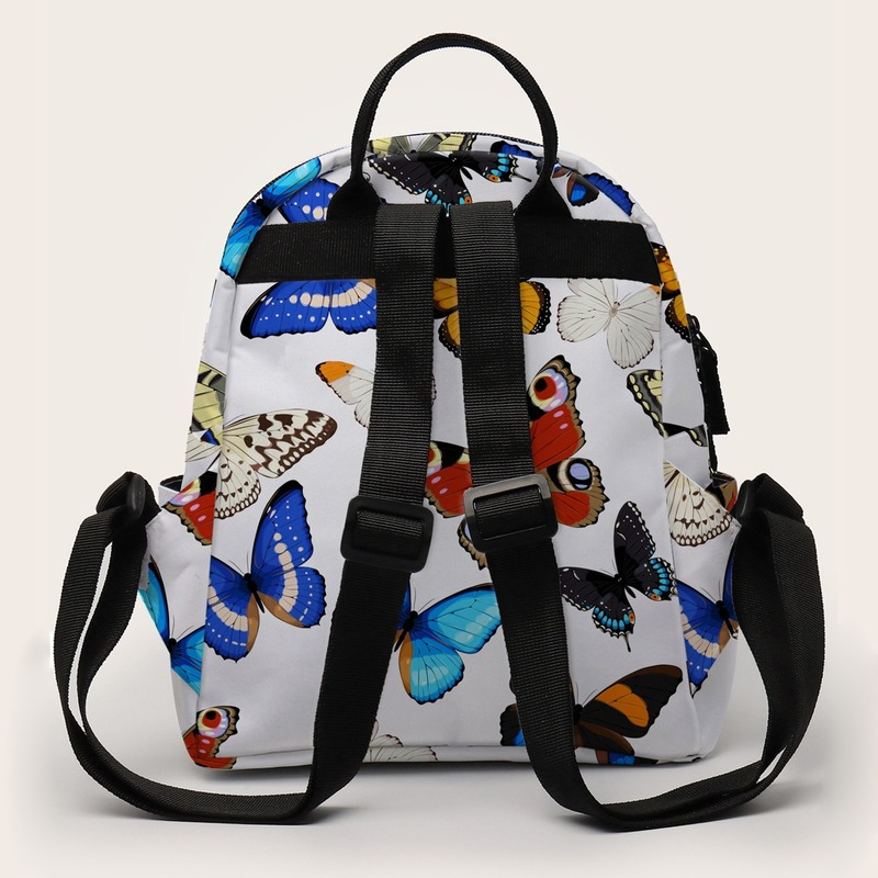 Mini Backpack for Women Printing Butterfly Waterproof School Backpack Back to School