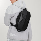 Sling Bag Hard Shell Crossbody Bag Waterproof Short Trip USB Charging Port Teenage 10L
