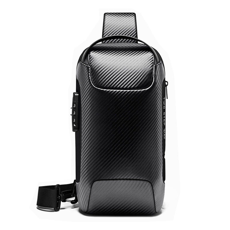 Sling Crossbody Bag for Men TSA Lock Anti-Theft Large Capacity Shoulder Bag USB Charging Waterproof Crossbody Bag