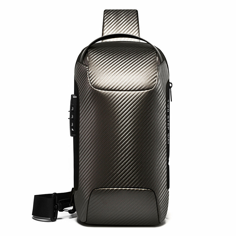 Sling Crossbody Bag for Men TSA Lock Anti-Theft Large Capacity Shoulder Bag USB Charging Waterproof Crossbody Bag