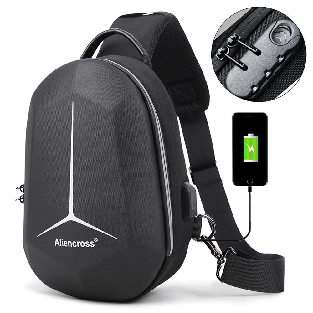 Anti-theft Sling Bag with Lock Travel Shoulder bag High-quality Messenger Bags Male Waterproof