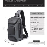 Anti-theft Sling Crossbody Bag for Men Crossbody Bag Waterproof Short Trip Travel Bag