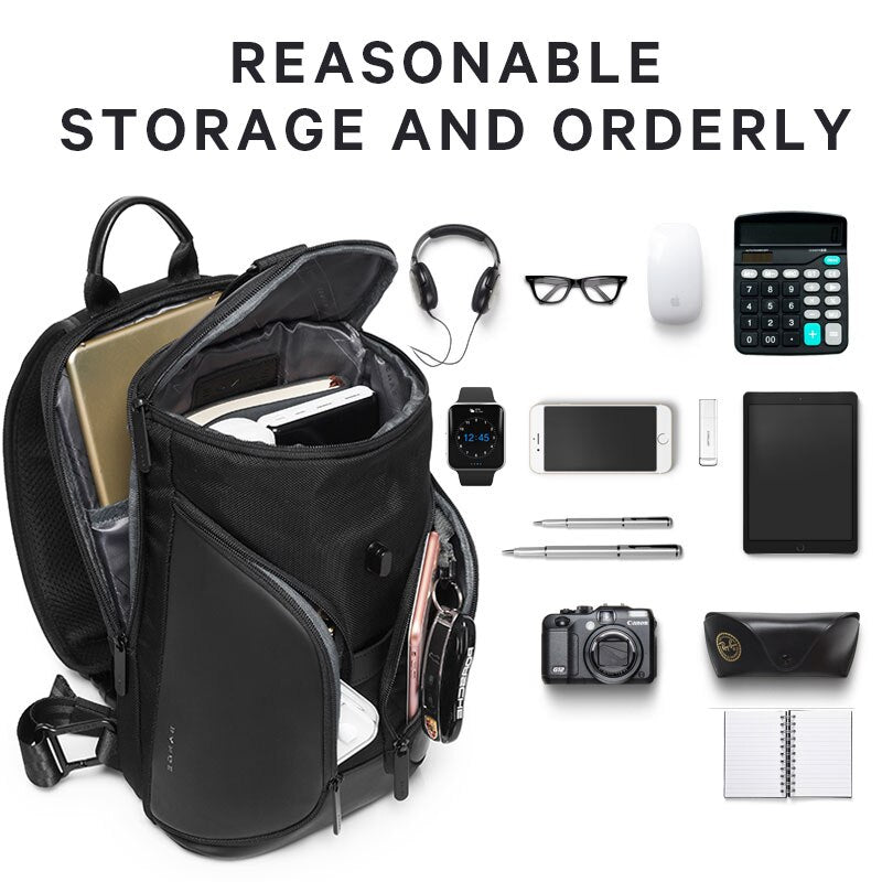 Leather Sling Crossbody Bag for Men Women with USB Charging Oxford Waterproof Large Capacity
