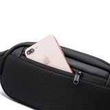 Sling Crossbody Bag for Men Large Capacity Chest Bag TPU Materials Waterproof Black&Gray