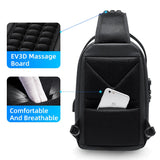 BOGO! 2-piece set Men's Hard Shell Anti-Theft Sling Bag  Combination Lock  Trendy Streetwear Versatile Design