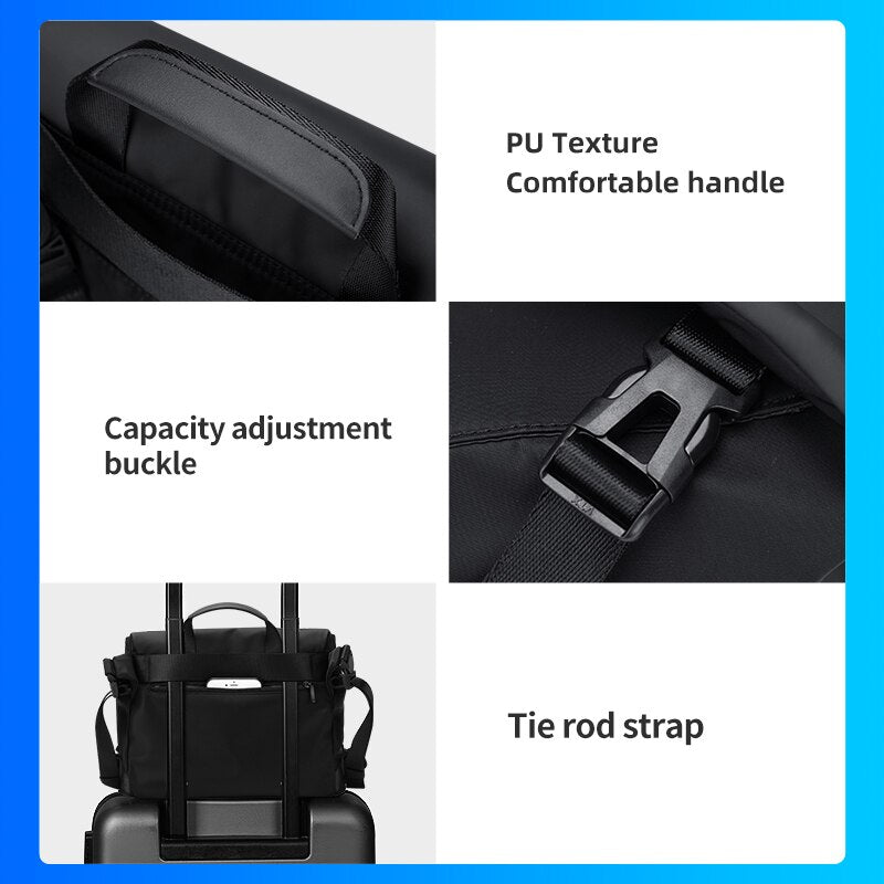 Crossbody Bag for Men Water Resistant Male Business Casual Travel Messenger Sling Bag