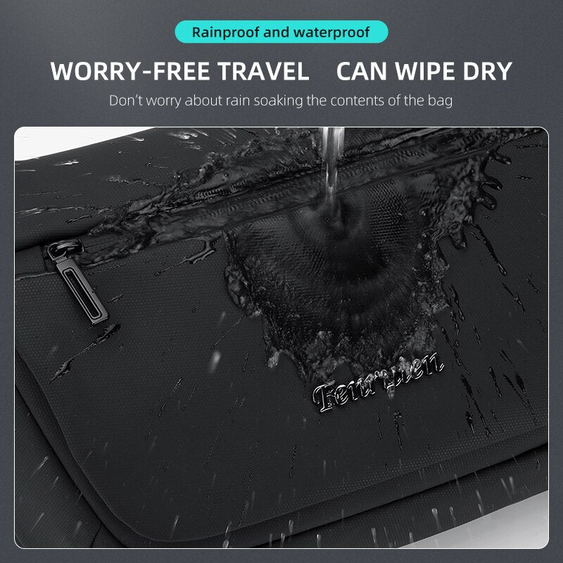 Sling Crossbody Bag Men Shoulder Bag Casual Messenger Bags Waterproof Male Waist Pack Short Travel Crossbody Bag