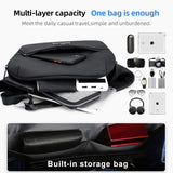 Sling Crossbody Bag Men Shoulder Bag Casual Messenger Bags Waterproof Male Waist Pack Short Travel Crossbody Bag