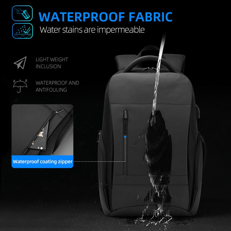 Waterproof Travel Backpack Fashion School Backpack Daily Work USB Charging Male Backpacks