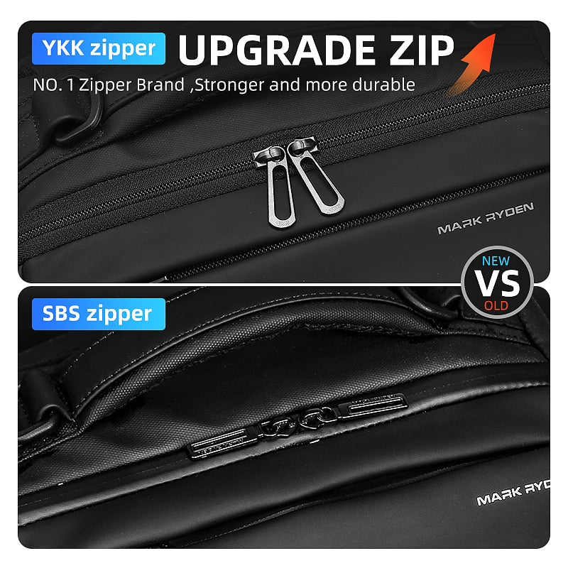 Business Travel Laptop Backpack for Men USB Charging  Port Waterproof 15.6 inch