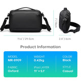 Crossbody Bag for Men Water Repellent Shoulder Bag Short Trip for 9.7 inch iPad