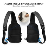 Sling Crossbody Bag TSA Lock Crossbody Men Bags Waterproof USB Charging Shoulder Pack Short Trip Messenger Bag