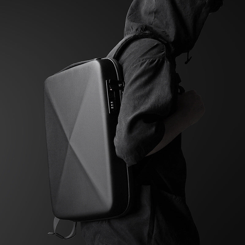 Hard Shell Backpack for Men Slim Waterproof with Lock USB Charging Port Travel Backpack