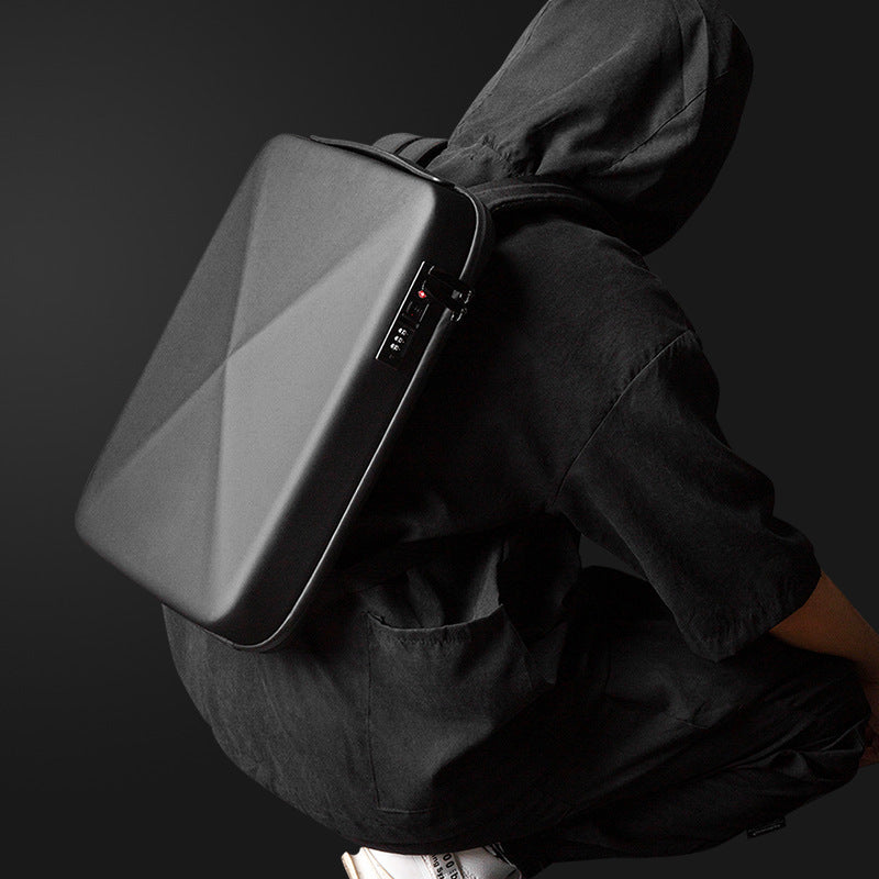 Hard Shell Backpack for Men Slim Waterproof with Lock USB Charging Port Travel Backpack