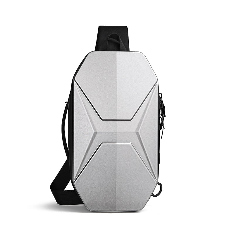 Sling Bag Hard Shell Crossbody Bag Waterproof Short Trip USB Charging Port Teenage 10L