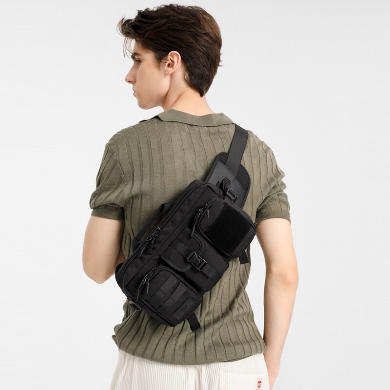 Tactical Sling Fanny Bag for Men Fashion Outdoor Sports Chest Bags Waterproof