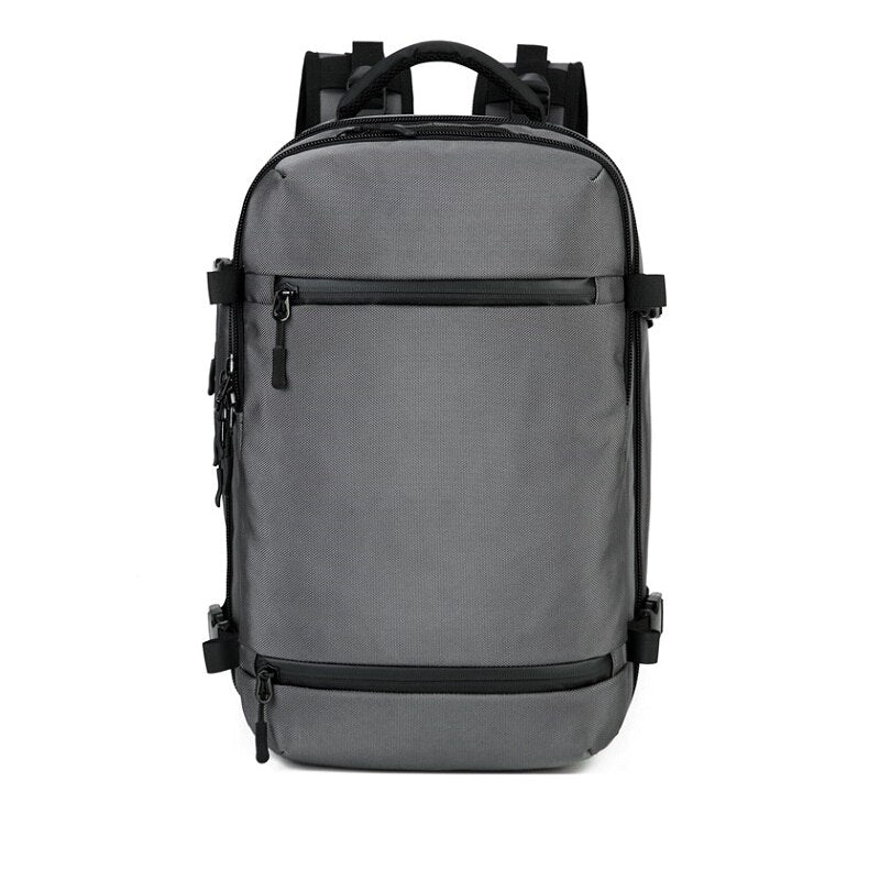 Backpack with Waterproof Cover Shoe Compartment 35L Water Repellent USB Charging Travel Backpack