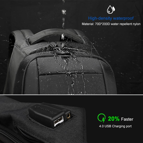 Anti-theft Laptop Backpack for Men Travel 15.6 inch USB Charging Waterproof Travel Bags – zinmark Anti-theft Laptop Backpack for Men Travel 15.6 inch USB Charging Waterproof Travel Bags – zinmark