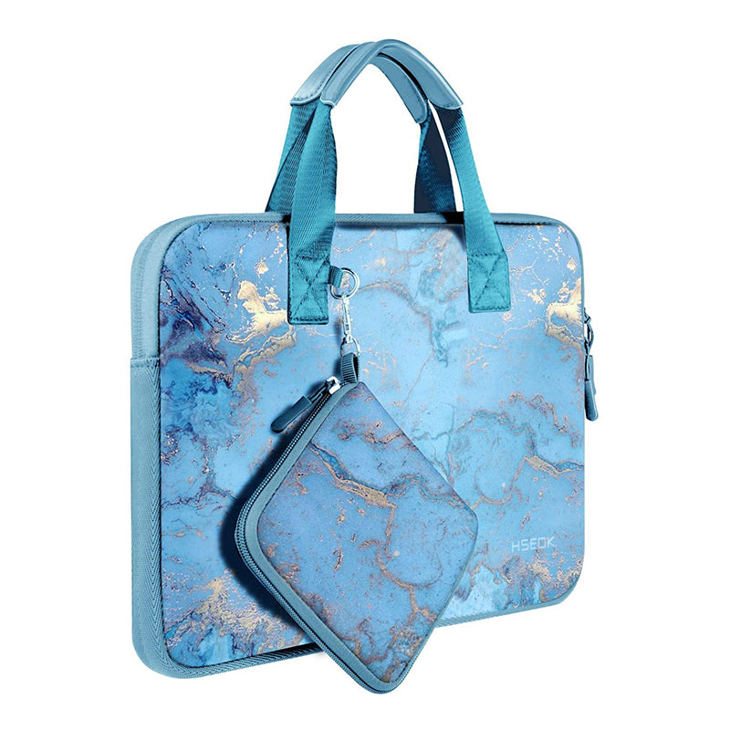 Laptop Sleeve 13 13.3 13.5 Inch Marble Case for MacBook Air Pro Surface Laptop Waterproof Notebooks Hand Bag with Handle and Small Case