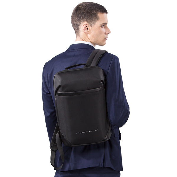 Kingsons Slim Laptop Backpack Men 15.6 inch Office Work Men Backpack  Business Bag Unisex Black Ultralight Backpack Thin Mochila