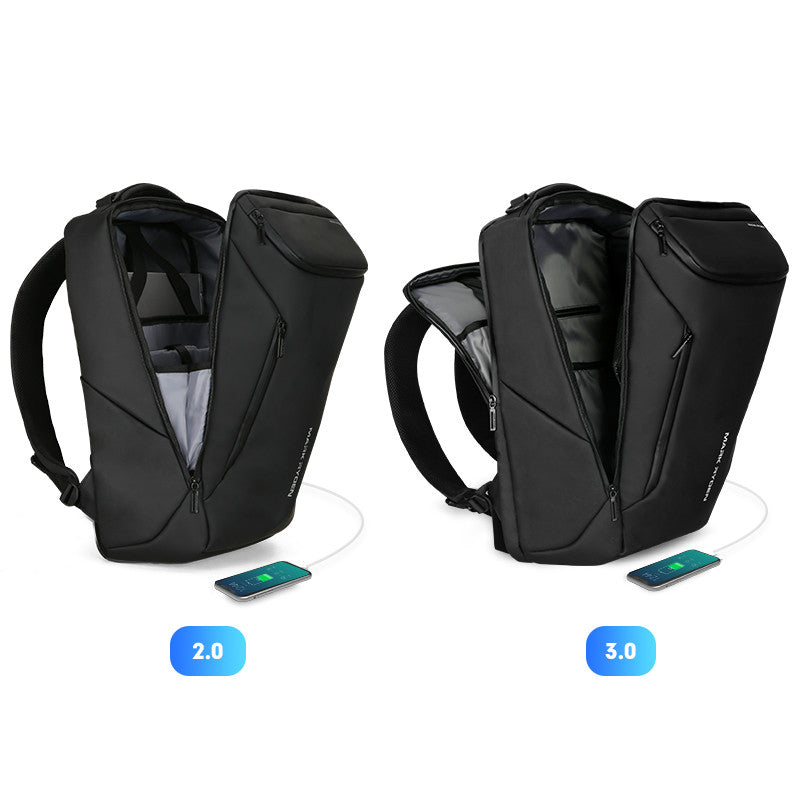 Business Travel Laptop Backpack for Men USB Charging  Port Waterproof 15.6 inch