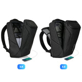 Business Travel Laptop Backpack for Men USB Charging  Port Waterproof 15.6 inch