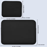 Hseok Elastic Laptop Case 13-14 inch Sleeve with Small Case, Neoprene Rainproof & Shockproof Cover for MacBook Pro 14" M3 M2 M1 and 13.3" MacBook Air/Pro,XPS 13/14 & Most 13"-14" Notebooks，Black