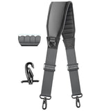 ZINZ Shoulder Strap 78" Belt with Neoprene Thick Padded, Universal Bag Strap with Double Adjustable Buckles and Metal Swivel Hooks,Ideal for Individuals 5'11" and Taller,Black