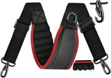 ZINZ 3D Air Cushion 58 inch Strap for Bags with Fixed Ultra-Thick Padded Breathable, Universal Strap with Double Adjustable Buckles and Swivel Hooks for D-ring Bags,Red edge