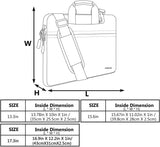 Hseok Laptop Shoulder Bag 15 15.6 16 Inch Briefcase, Compatible MacBook Pro 16 inch 2025-2019 M4 M3 M2 M1, Mac 15.4", XPS 15 and Most 15-16 inch Notebooks, Spill-Resistant Handbag, Black