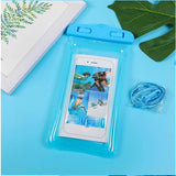 ZINMARK Universal Waterproof Phone Case, Blue, for iPhone Android Smartphones, Underwater Case for Beach, Pool WP1